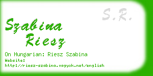 szabina riesz business card